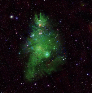 L’ammasso stellare NGC 2264, noto come “Christmas Tree Cluster” ammasso stellare "Albero di Natale"