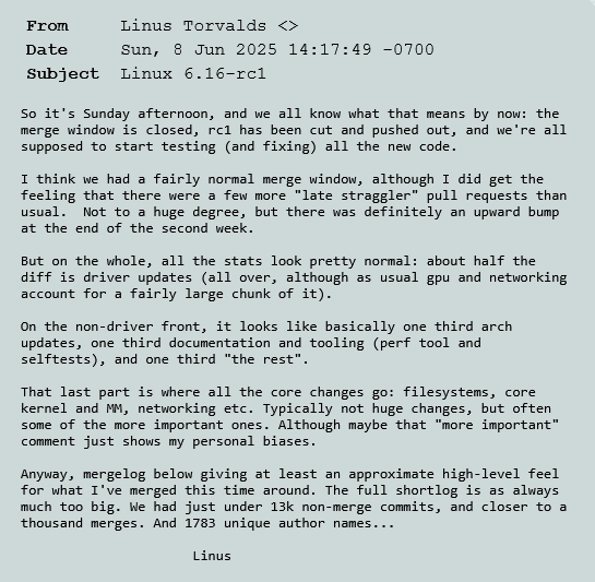 Linux 6.16-rc1