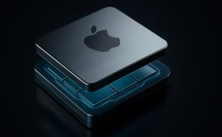 Apple mac 5 chip futuristico