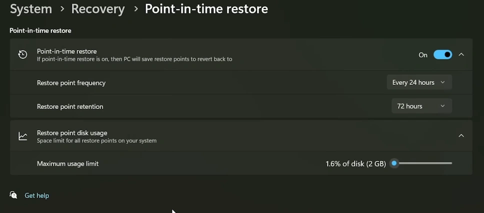 Point-in-Time Restore