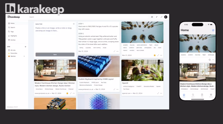 Karakeep alternativa a pocket con gestione AI dei bookmark