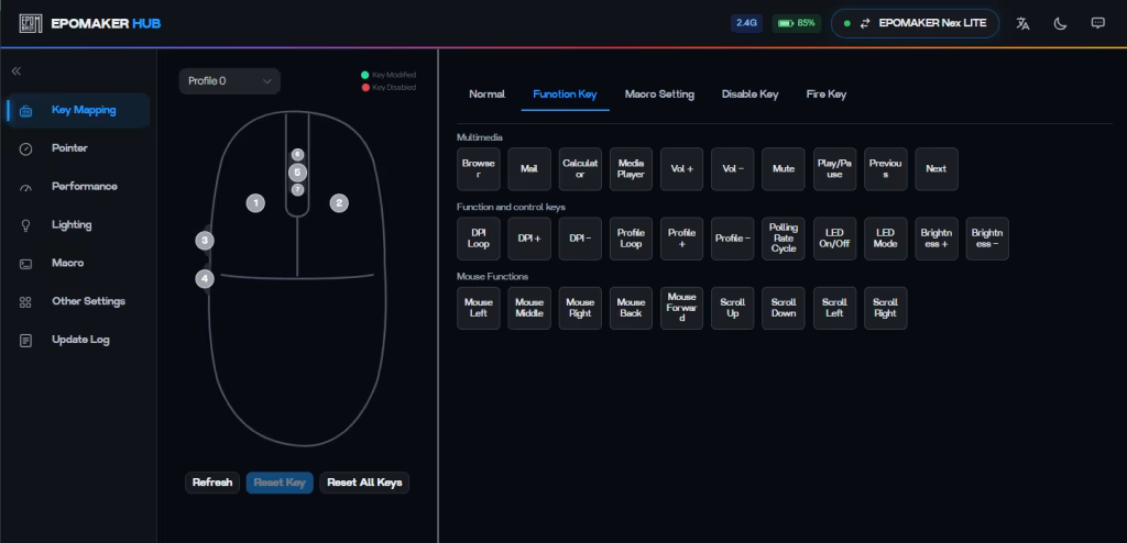 Epomaker Hub screen 1