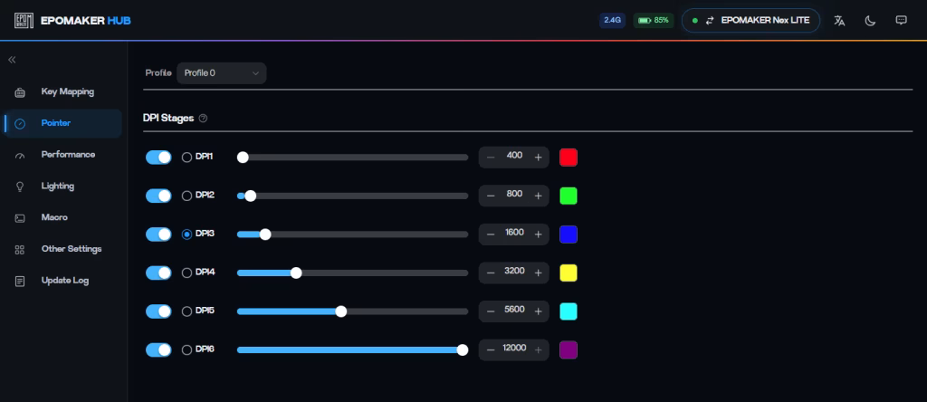 Epomaker Hub screen 2